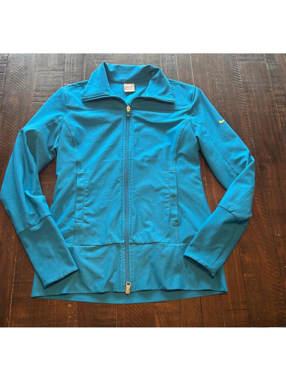 Women's Nike Dri Fit Zip Jacket Blue Size M